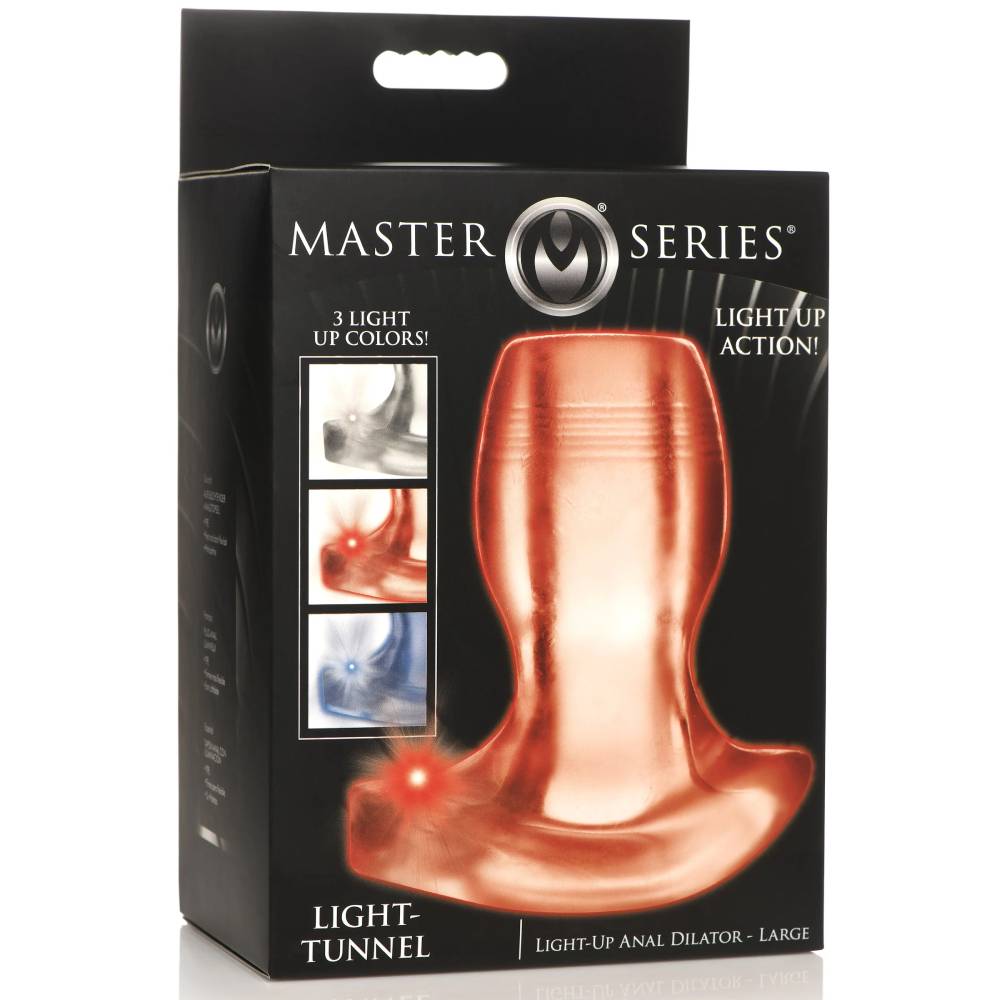 Master Series Light Tunnel Light Up Anal Dilator Butt Plug Butt Plugs