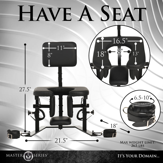 XR Brands Master Series Pleasure Throne Oral Sex Chair Sex Furniture