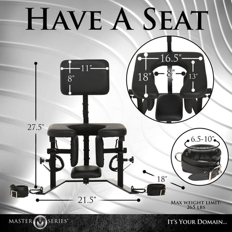 XR Brands Master Series Pleasure Throne Oral Sex Chair - Sex Furniture
