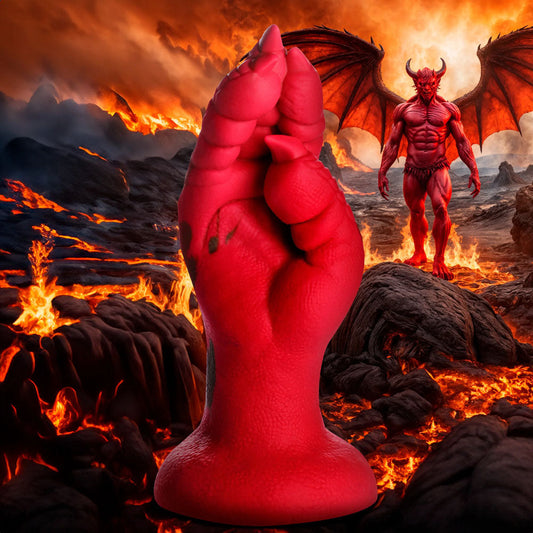 XR Brands Creature Cocks Demon Claw Fisting Fantasy Silicone Dildo Red 21.8cm Realistic Dildos