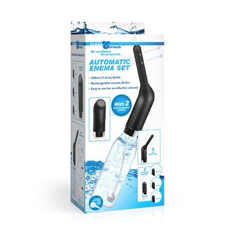 XR Brands CleanStream Automatic Rechargeable Enema Set - Enemas and Douches