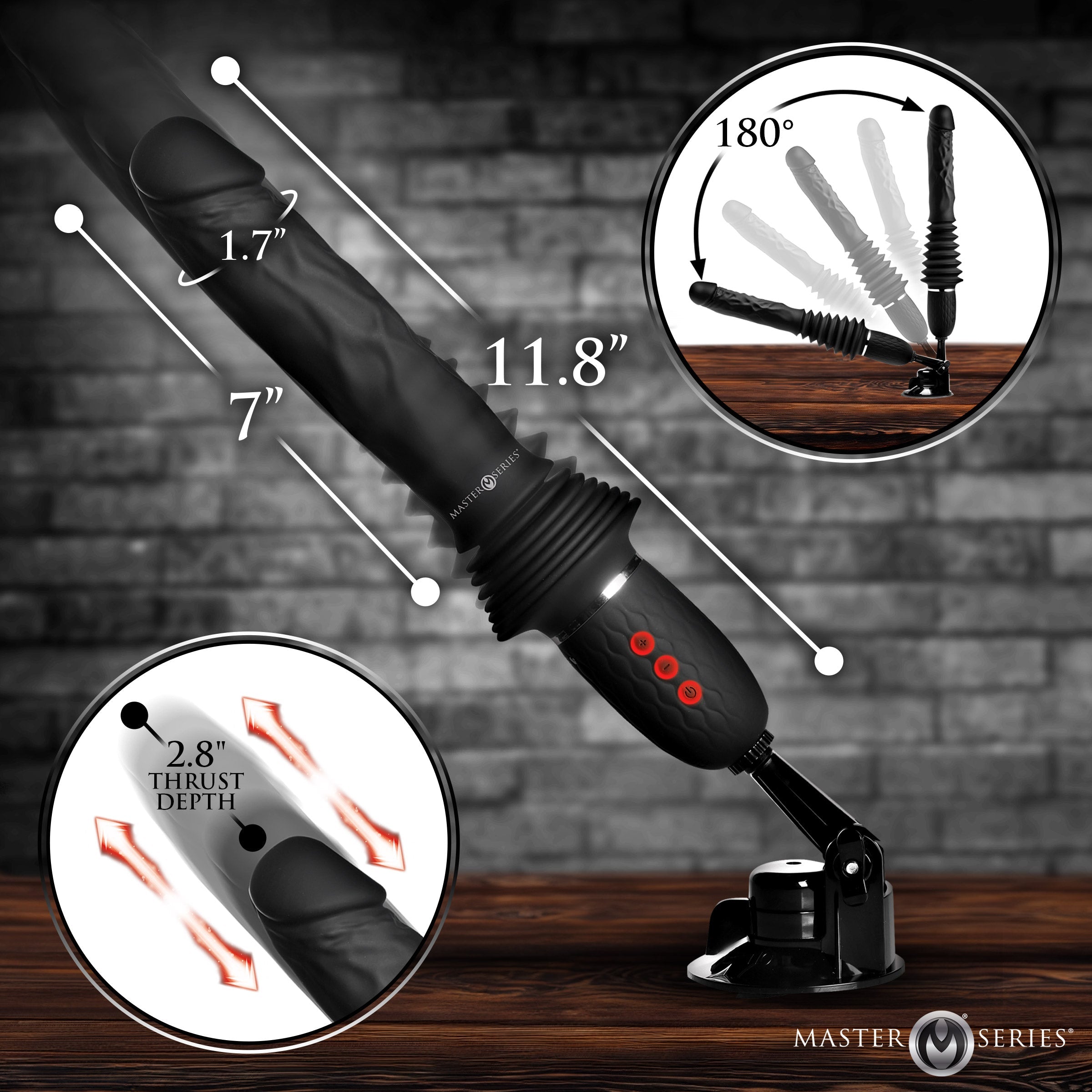 XR Brands Ultimate Power Pounder Vibrating Dildo Vibrating Dildos