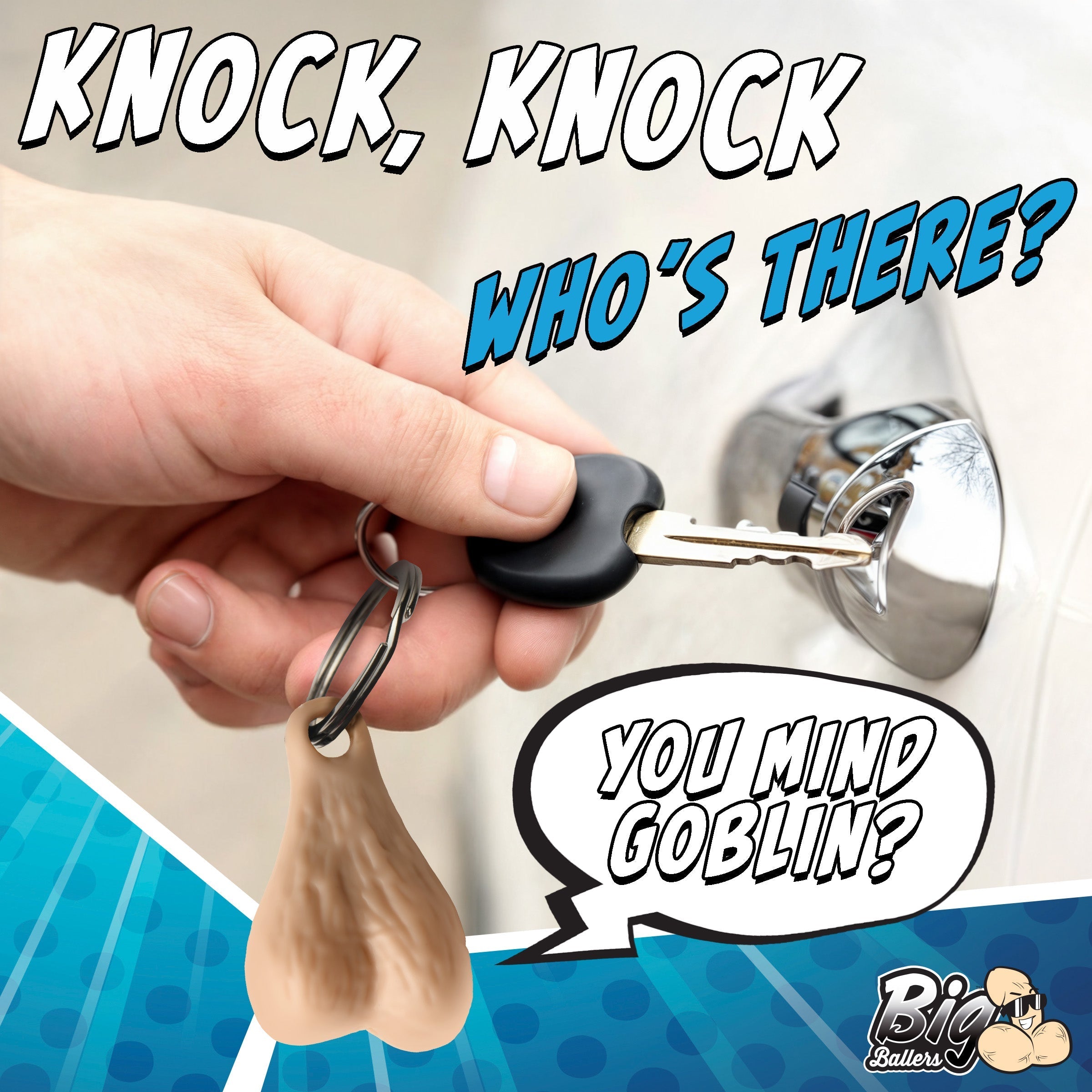 XR Brands Big Ballers Nuts Novelty Keychain Party Gifts and Novelties