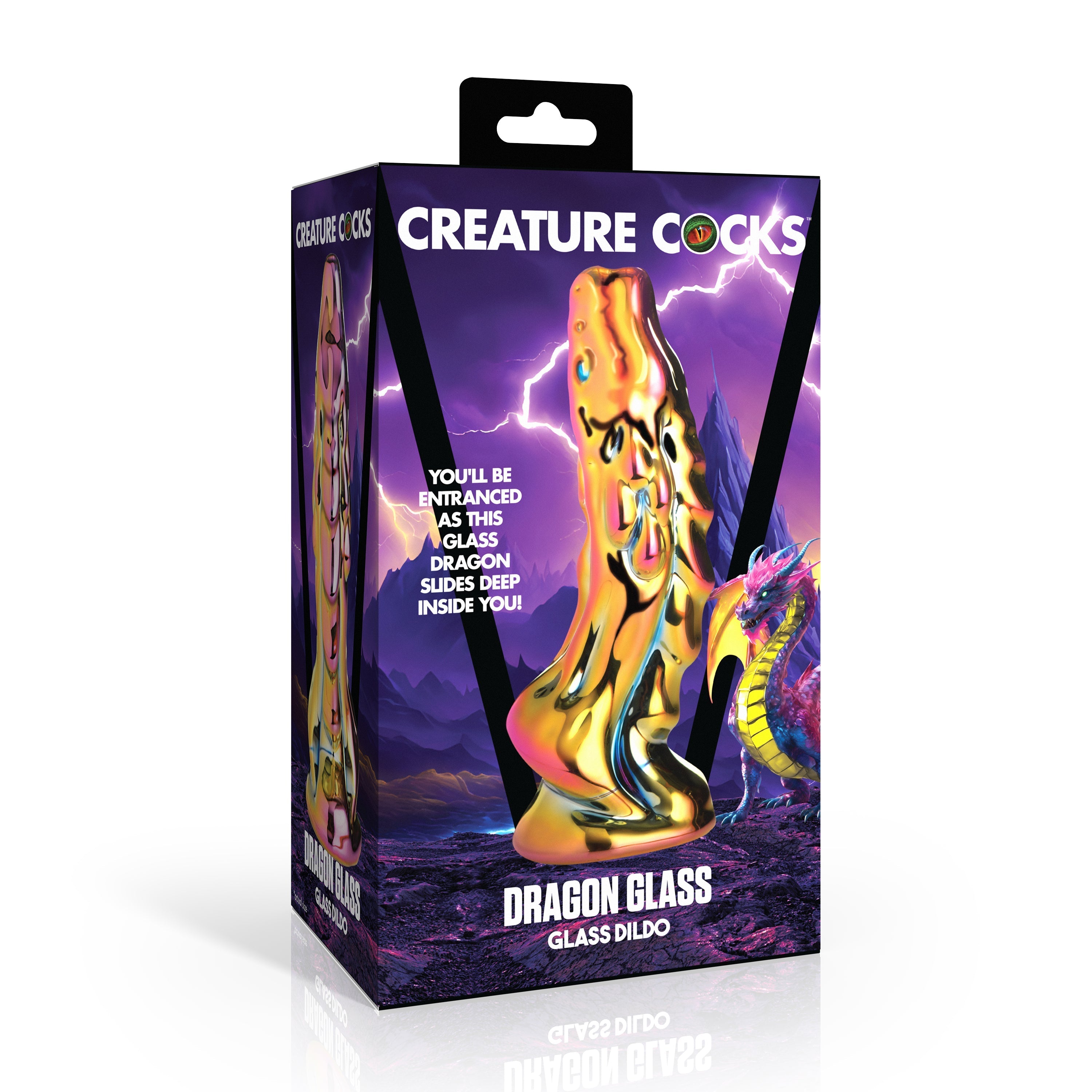 XR Brands Creature Cocks Dragon Glass Fantasy Dildo Realistic Dildos