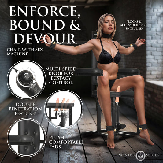 XR Brands Master Series Enforcer Chair with Sex Machine Sex Machines