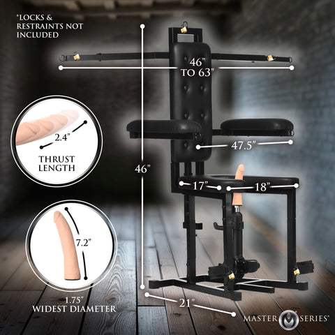 XR Brands Master Series Enforcer Chair with Sex Machine - Sex Machines