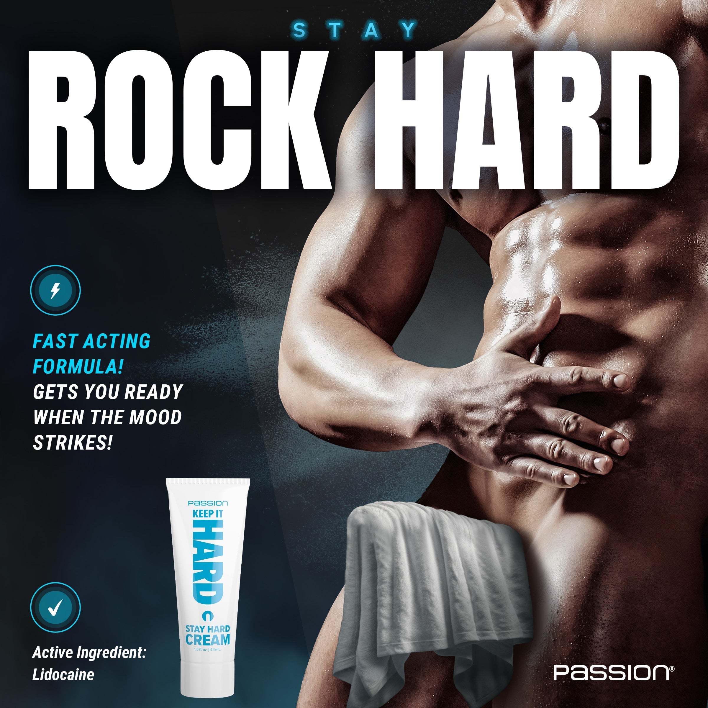 XR Brands Passion Keep It Hard Cream 44 ml Lubricants and Lotions