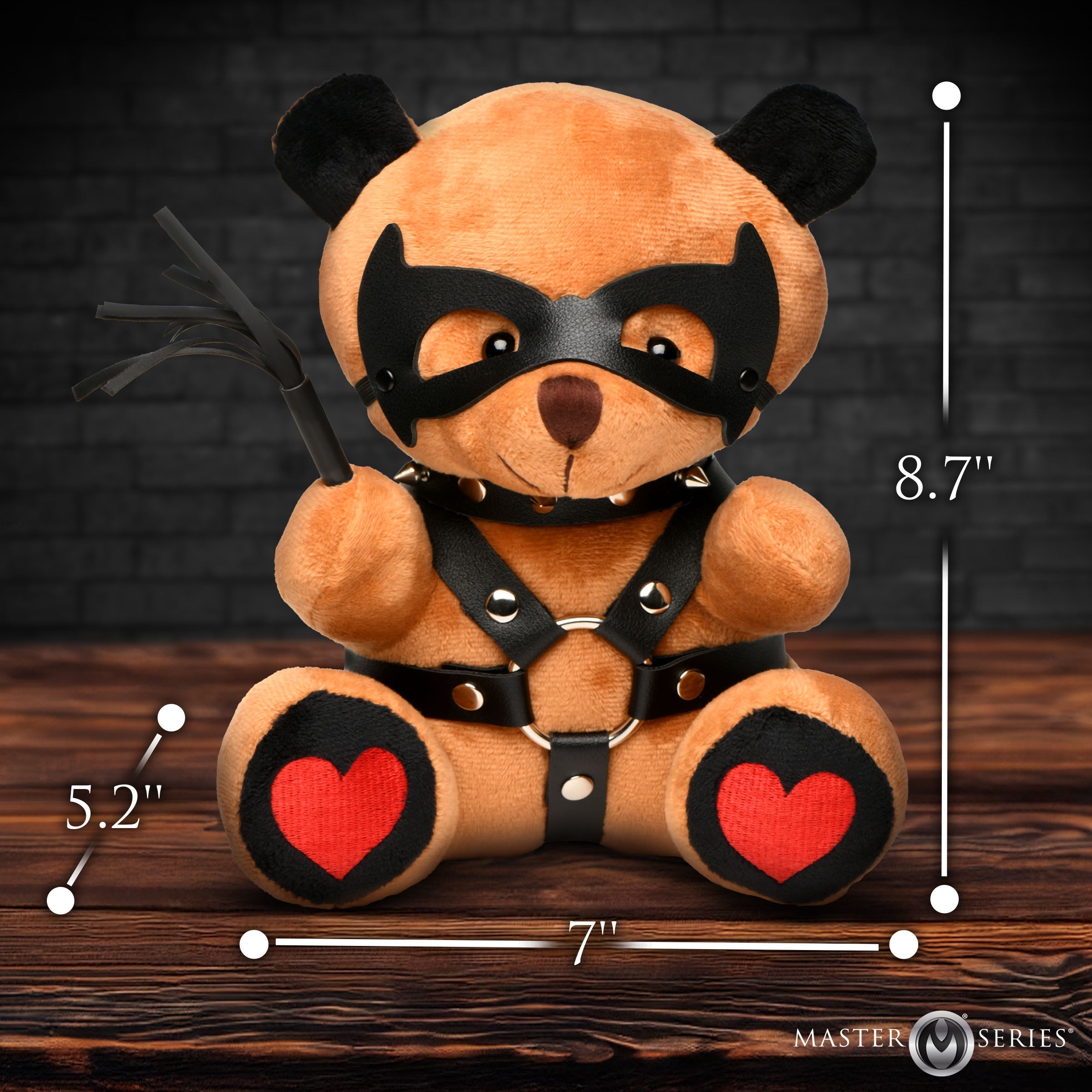 XR Brands Bondage Play Dom Teddy Bear Plushy - Party Gifts and Novelties