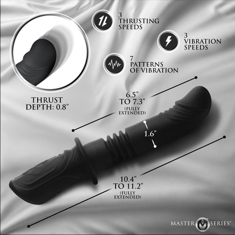 XR Brands Master Series Power Thrusting Vibrator - Vibrating Dildos
