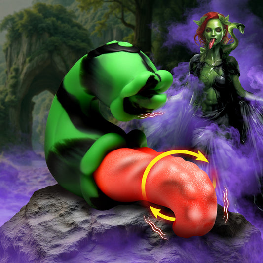 XR Brands Creature Cocks Tongue Lasher Silicone Vibrator - Clit Ticklers and Pulsators