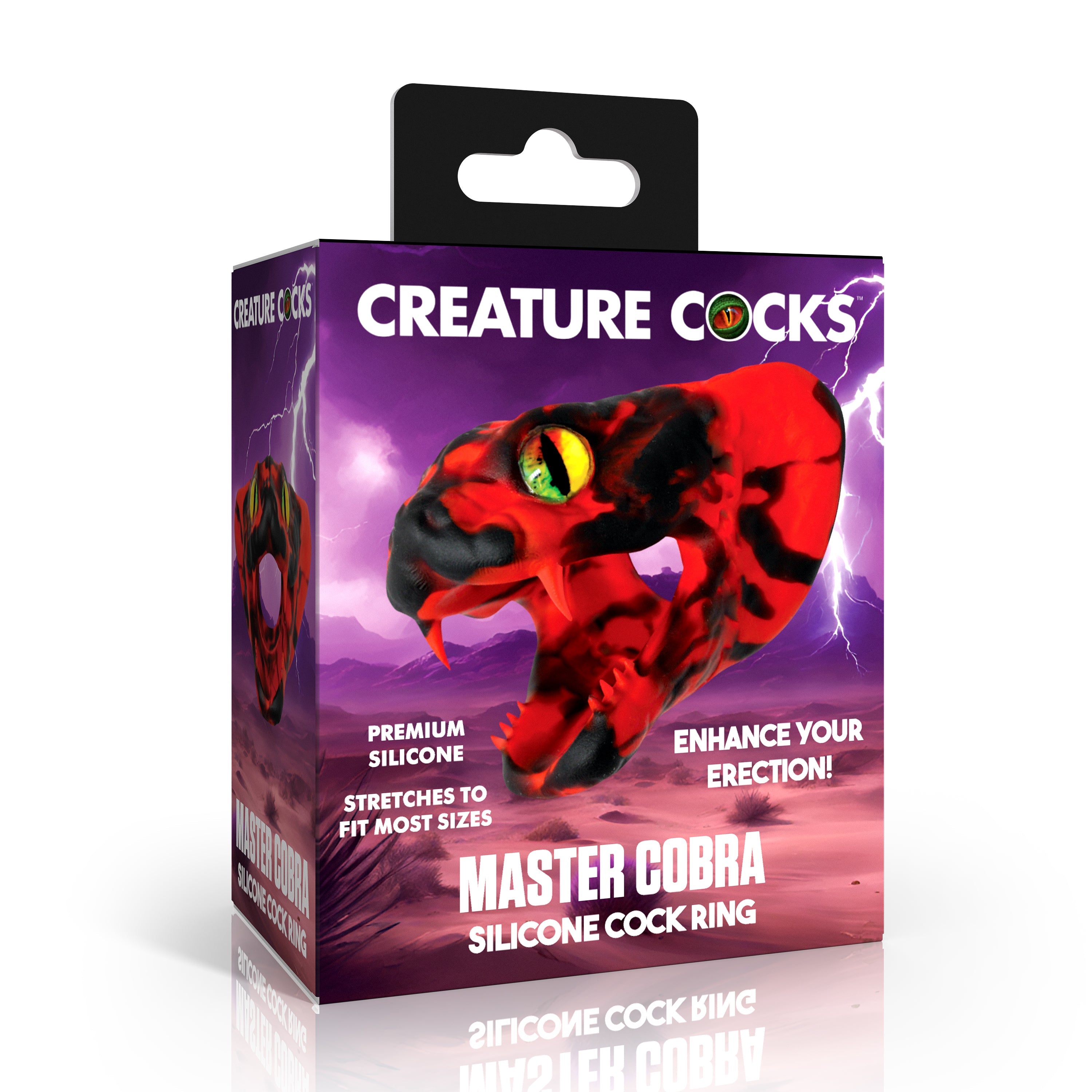 XR Brands Creature Cocks Master Cobra Silicone Cock Ring - Stretchy Cock Rings
