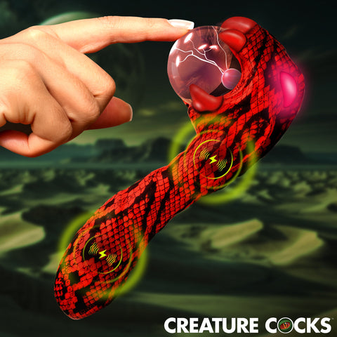 XR Brands Creature Cocks Cobra Rechargeable Fantasy Vibrator - Novelty Vibrators