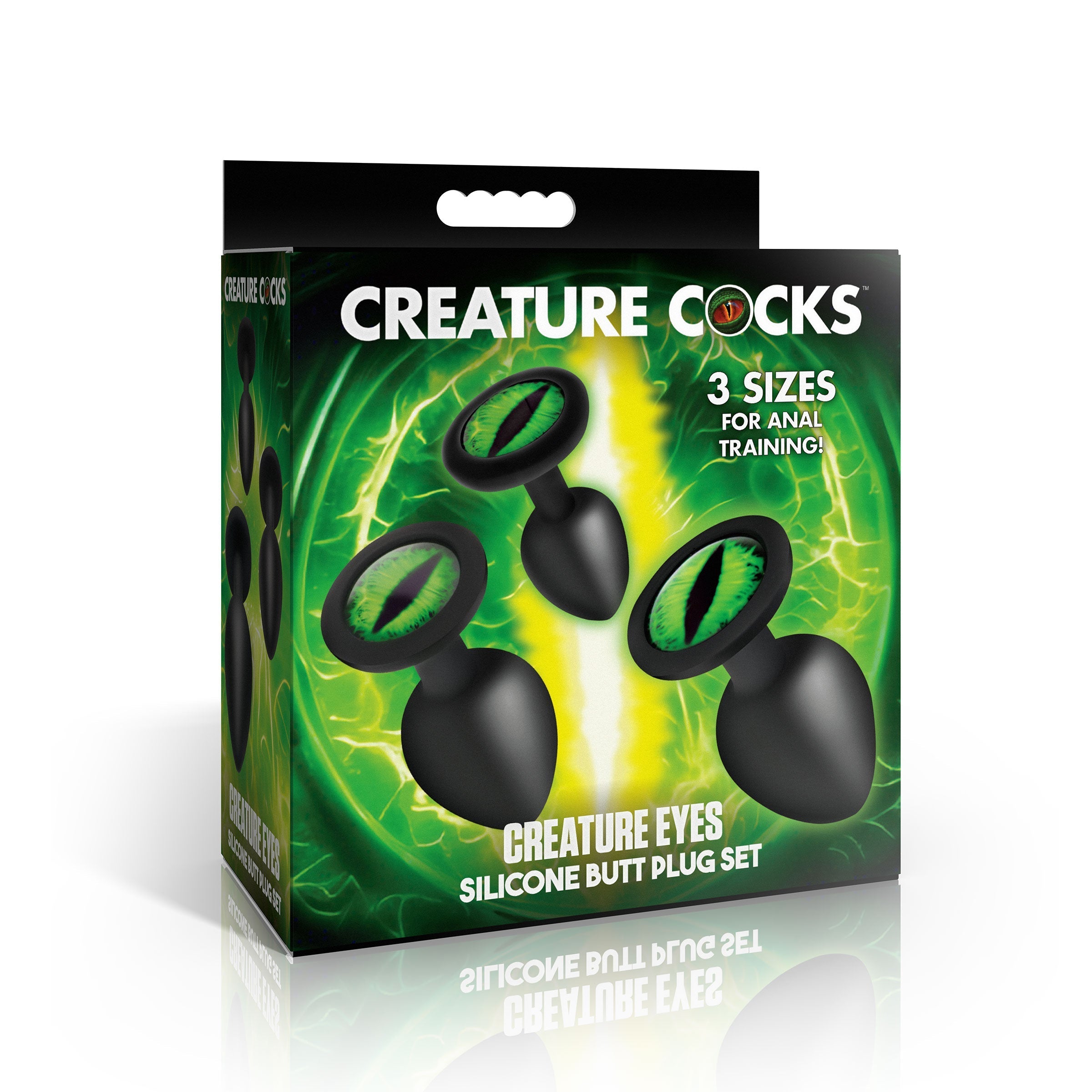 XR Brands Creature Cocks Creature Eyes Silicone Butt Plug Set - Butt Plugs
