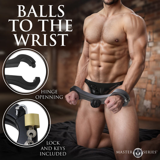 XR Brands Master Series Punished Balls To Wrist Humbler Cuffs And Restraints