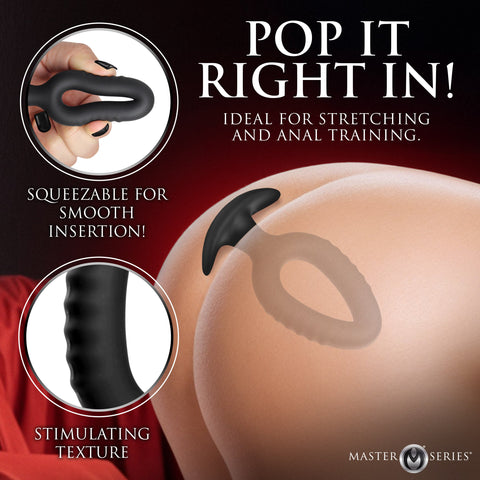 XR Brands Master Series Pop Anal Plug Trainer Set of 3 Sizes - Butt Plugs