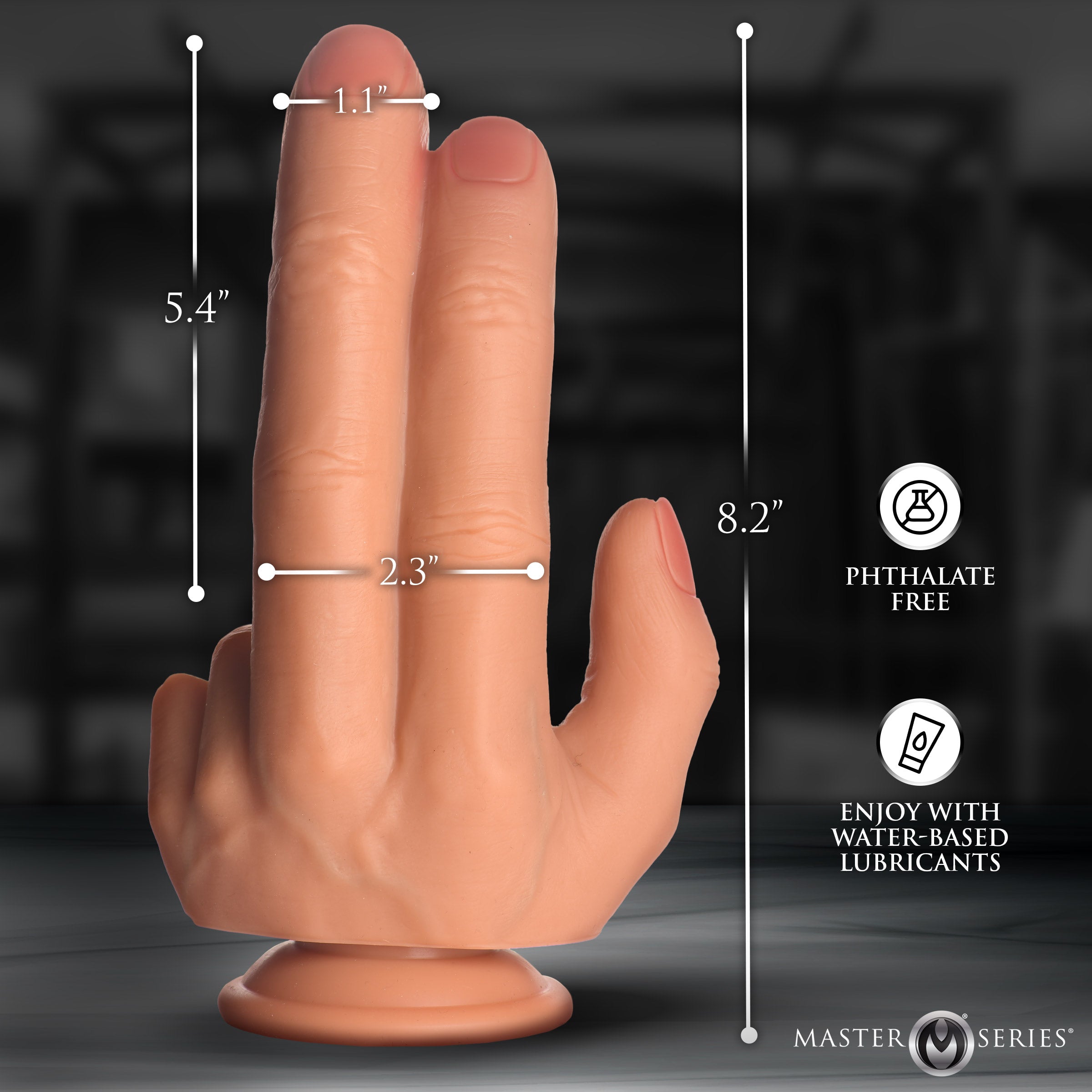 XR Brands Master Series The Shocker Realistic Finger Dildo Realistic Dildos