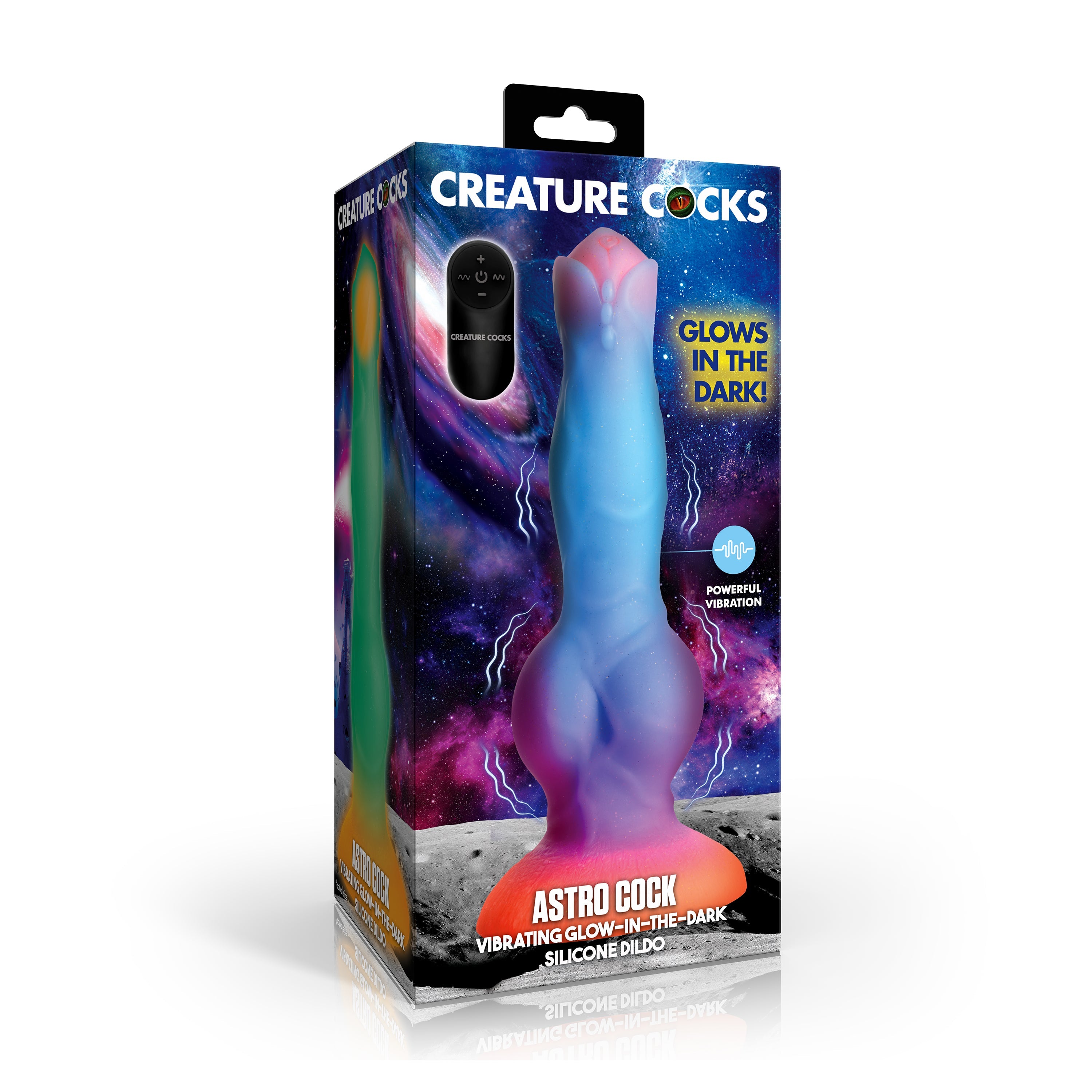 XR Brands Creature Cocks Astro Cock Vibrating Fantasy Dildo Vibrating Dildos