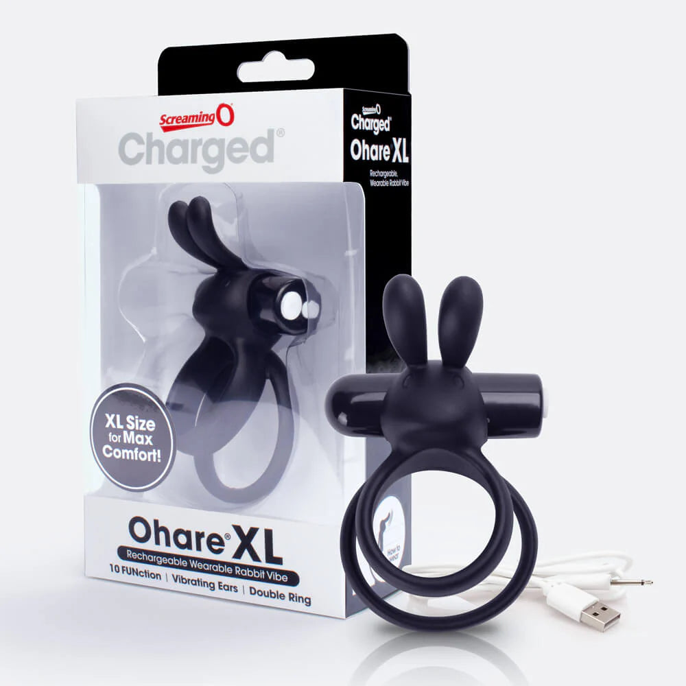 Charged Ohare XL Rabbit Shape 10 Functions Vibrating Cock Ring Vibrating Cock Rings