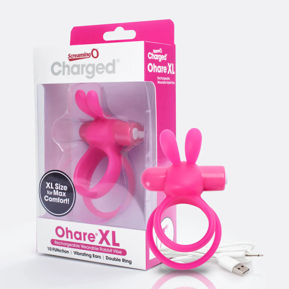 Charged Ohare XL Rabbit Shape 10 Functions Vibrating Cock Ring Vibrating Cock Rings