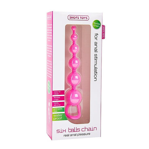 Professional Six Balls Chain by Shots Toys - Anal Beads and Balls