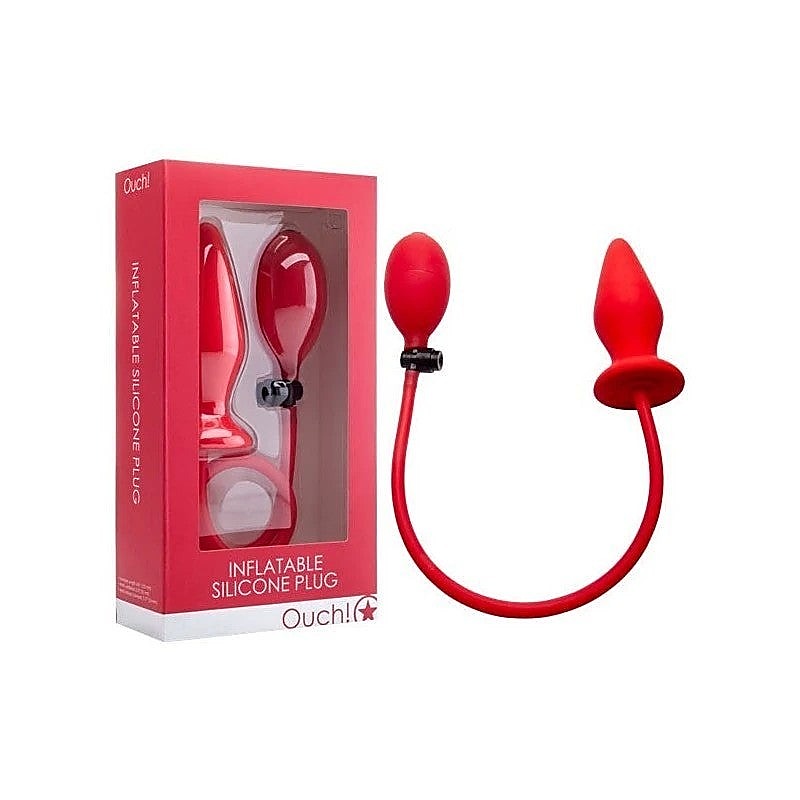 Ouch! Inflatable Silicone Plug by Shots Toys - Prostate Toys