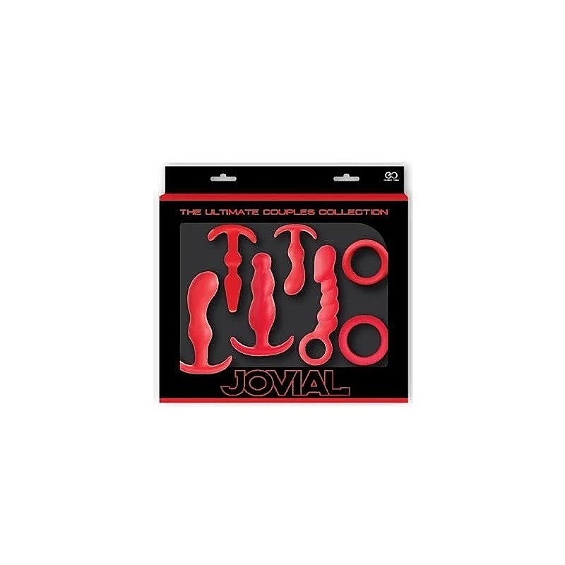 Jovial 7 Piece Anal Kit Red by NANMA Corporation - Butt Plugs