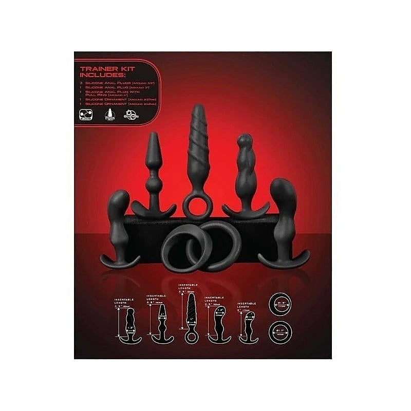 Jovial 7 Piece Anal Kit Black by NANMA Corporation - Butt Plugs
