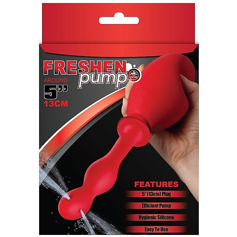 Freshen Douche 5" Silicone Red by NANMA Corporation - Anal Cleansing