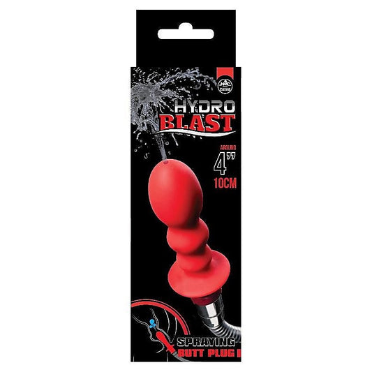 Hydro Blast 4" Silicone Douche Red - Anal Cleansing