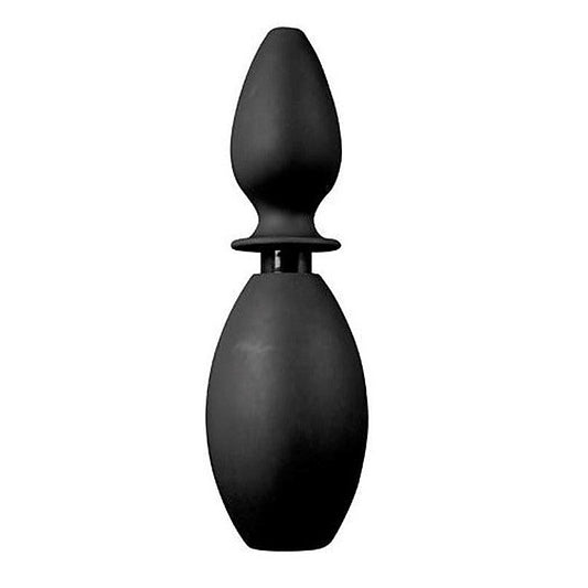 Freshen Pump Black 10cm Anal Plug Douche - Anal Cleansing