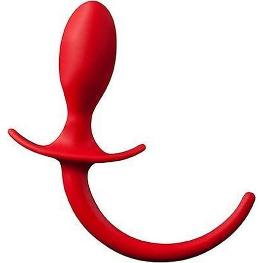 Shove Up 4" Silicone Butt Plug with Tail Red - Butt Plugs