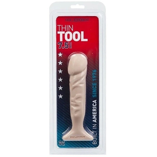Doc Johnson Thin Tool Anal Pleasure Dildo Flesh - Butt Plugs