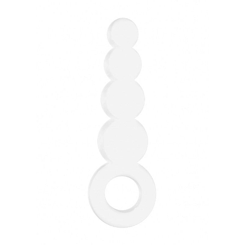 Premium Chrystalino Tickler White by Shots Toys - Glass Sex Toys