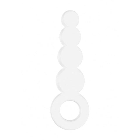 Premium Chrystalino Tickler White by Shots Toys - Glass Sex Toys