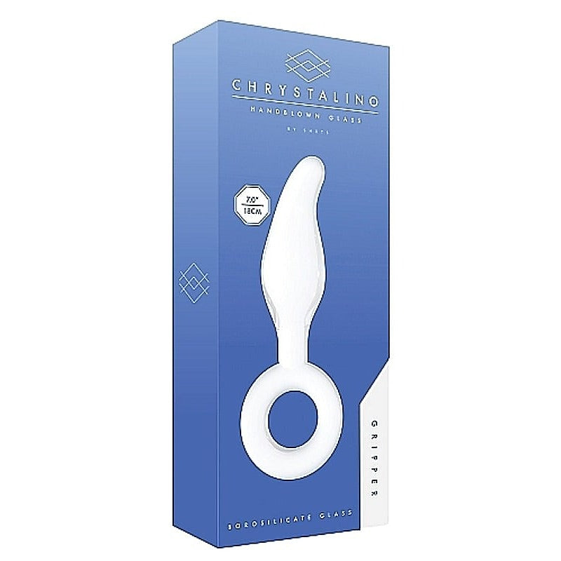 Chrystalino Gripper White - Glass Sex Toys