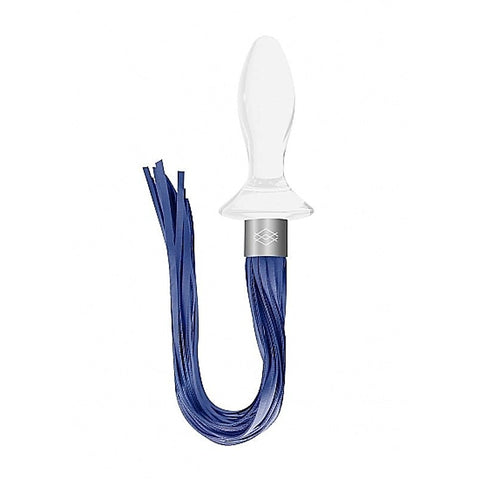 Chrystalino Tail White Glass Anal Plug - Glass Sex Toys