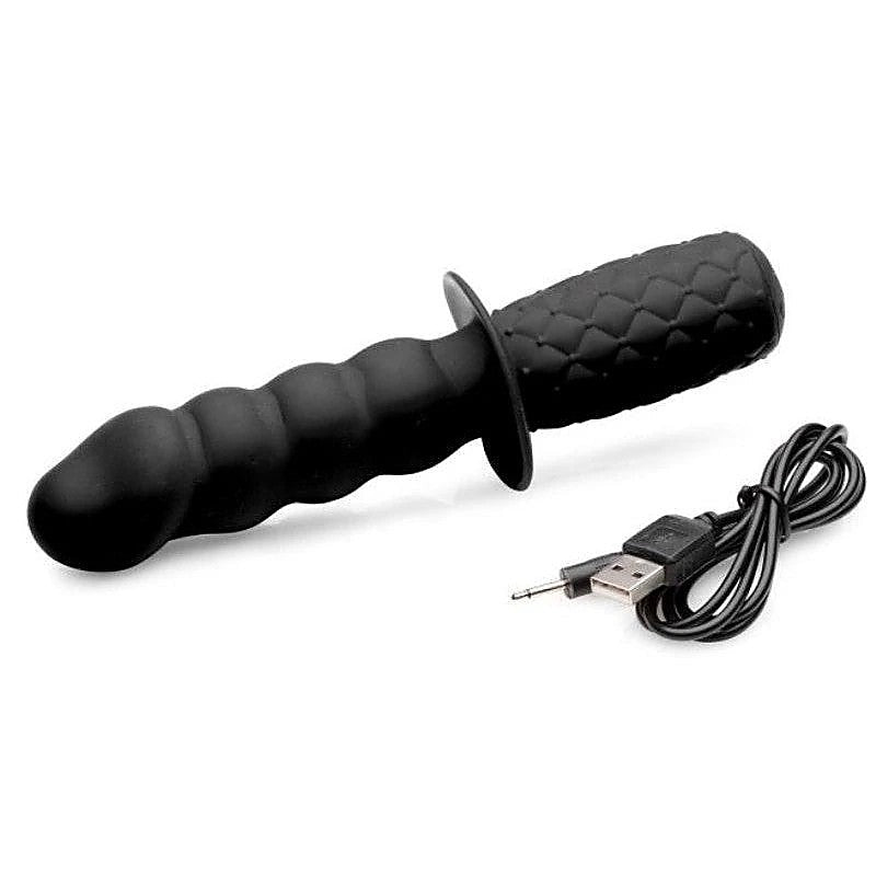 The Handler 10X Silicone Vibrating Thruster by XR Brands - Butt Plugs