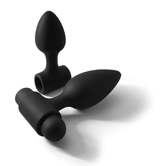 Renegade Dual-Size Anal Pleasure Kit - Silicone Plugs and Rechargeable Vibrator - Butt Plugs