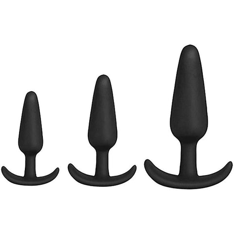 Kink Anal Essentials 3 Piece Silicone Trainer Set - Butt Plugs