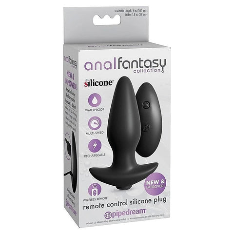 Anal Fantasy Collection Remote Control Silicone Butt Plug - Anal Vibrators