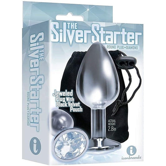 Icon Brands' Sparkling Silver Delight - Jeweled Pleasure Plug