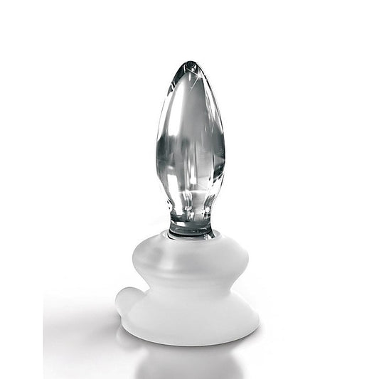 Pipedream Icicles No 91 Suction Cup Base Glass Butt Plug - Glass Sex Toys