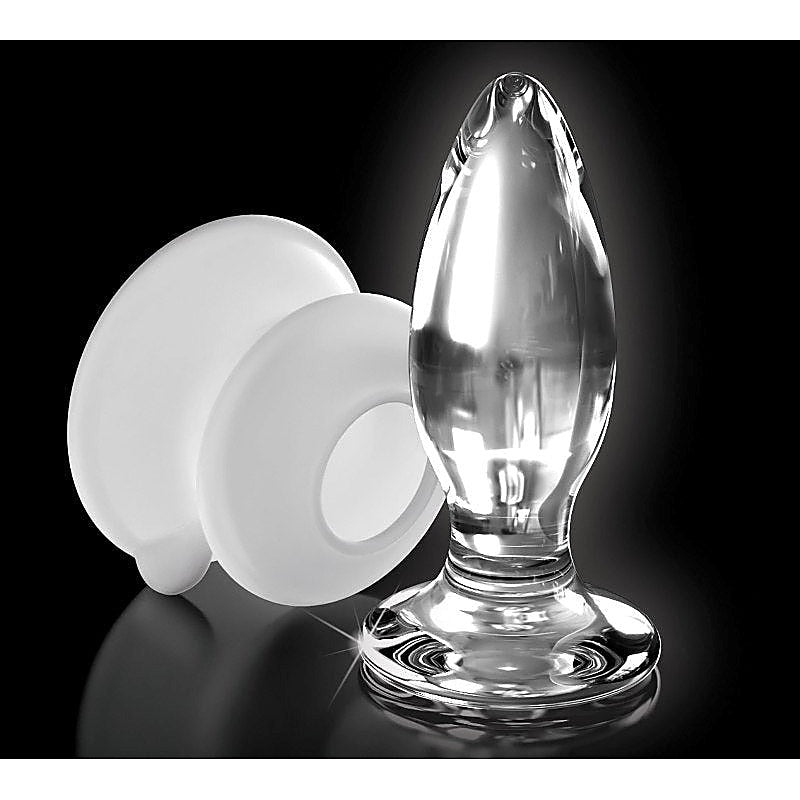 Icicles No 91 Suction Cup Base Glass Butt Plug by Pipedream - Glass Sex Toys