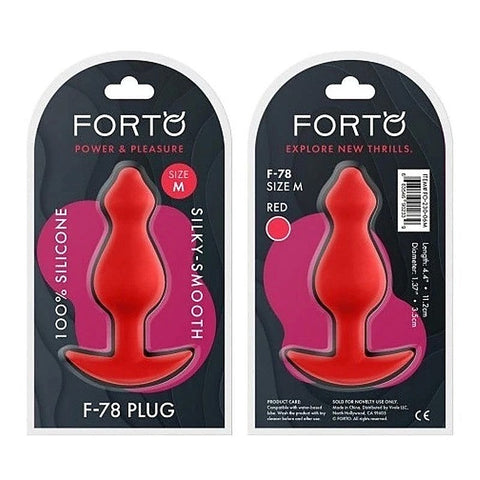 Forto F-78 Pointee Plug Red by VVOLE LLC - Butt Plugs