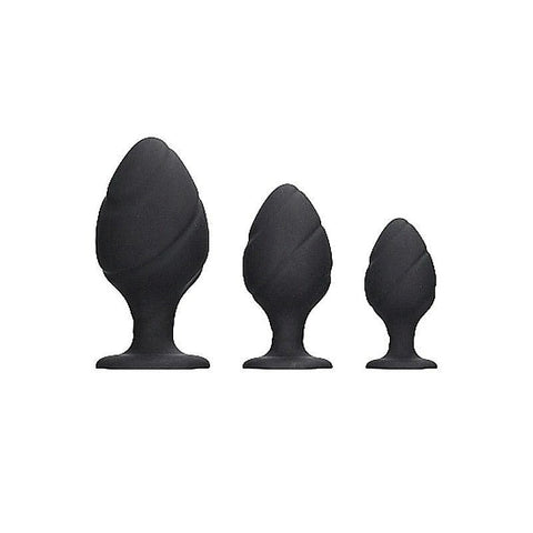 Swirled Butt Plug Set by Shots Toys - Butt Plugs
