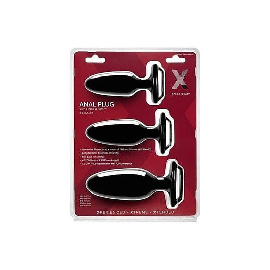 Xplay Anal Plug with Finger Grip Kit