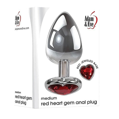 Premium Red Heart Gem Anal Plug by Adam & Eve - Butt Plugs