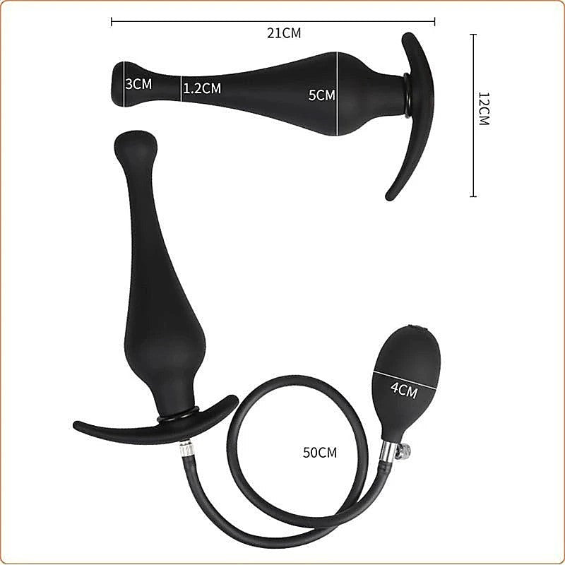 Silicone Expand Inflatable Dildo Anal Plug by BDStyle - Butt Plugs