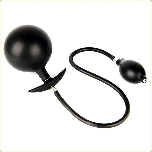 Inflatable Dildo Metal Ball Inside Butt Plug - Butt Plugs
