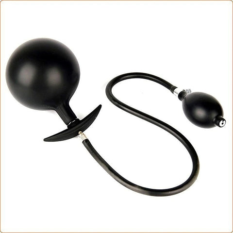 Inflatable Dildo Metal Ball Inside Butt Plug - Butt Plugs